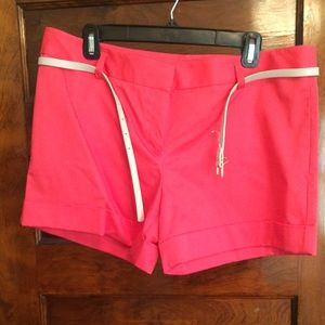 Hot pink size 12 express shorts with belt