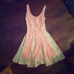 Hot Pink Lace Dress