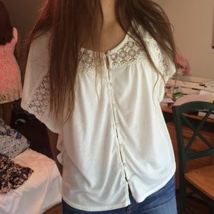white butterfly blouse