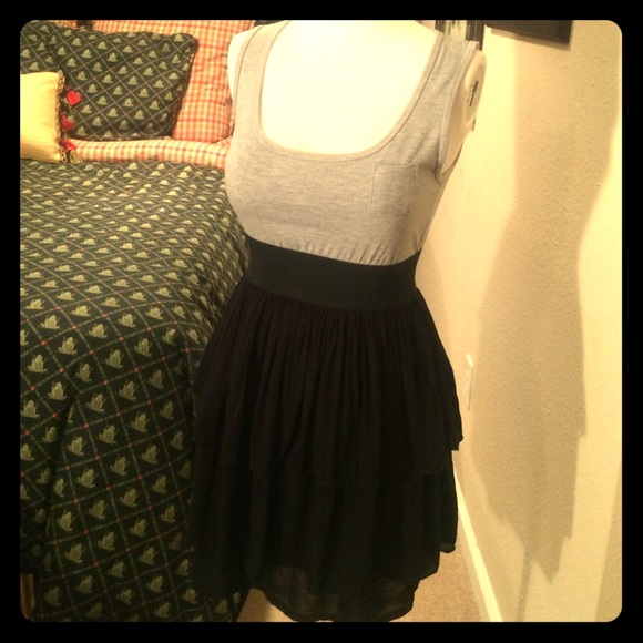 Gray and black pullover dress Size M