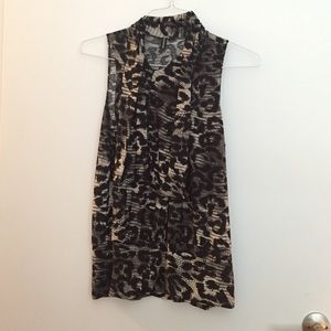 Slinky animal print top