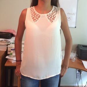 sheer white top