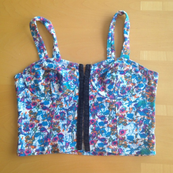 Colorful bustier top