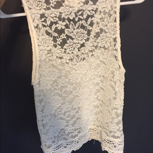 bohemian white lace tank - Picture 2 of 3