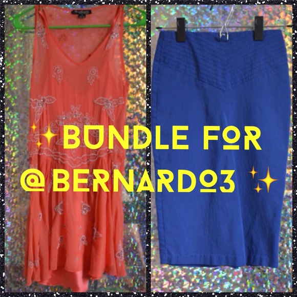 ORANGE SUMMER DRESS & BLUE PENCIL SKIRT!!!