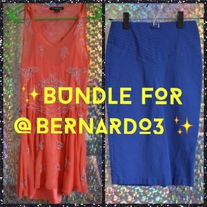 ORANGE SUMMER DRESS & BLUE PENCIL SKIRT!!!