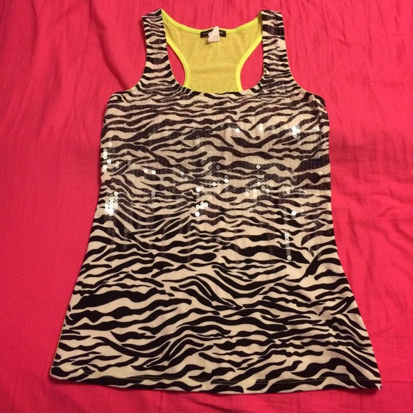 Neon and Zebra Tank Top