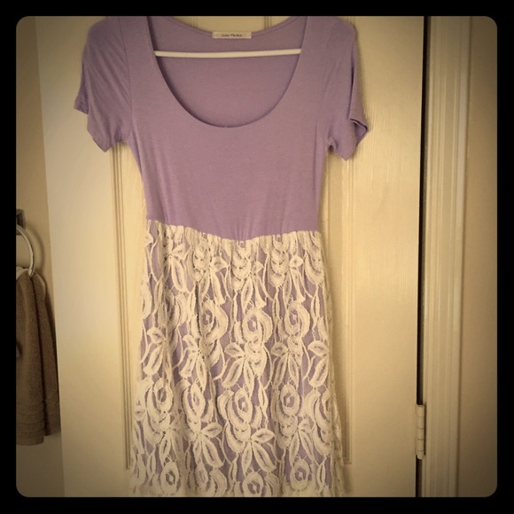 Lavender and lace dress