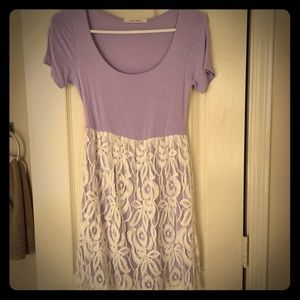 Lavender and lace dress