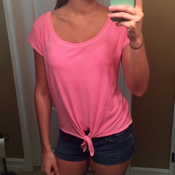 🎀Traded🎀Hollister Neon Pink Top