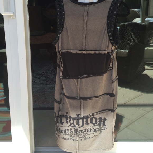 Salvage Light Gray Laced Motorcycle Dress/Tunic - Picture 3 of 4