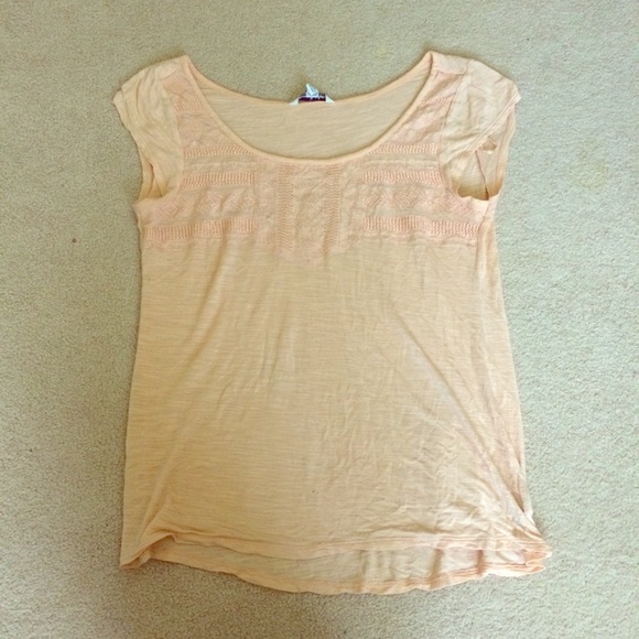 Peach aztec AE top