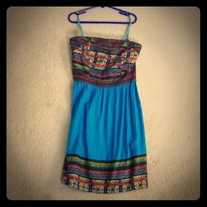 Urban outfitters strapless blue dress