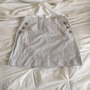 Grey seersucker J Crew Skirt