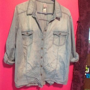 Denim button up