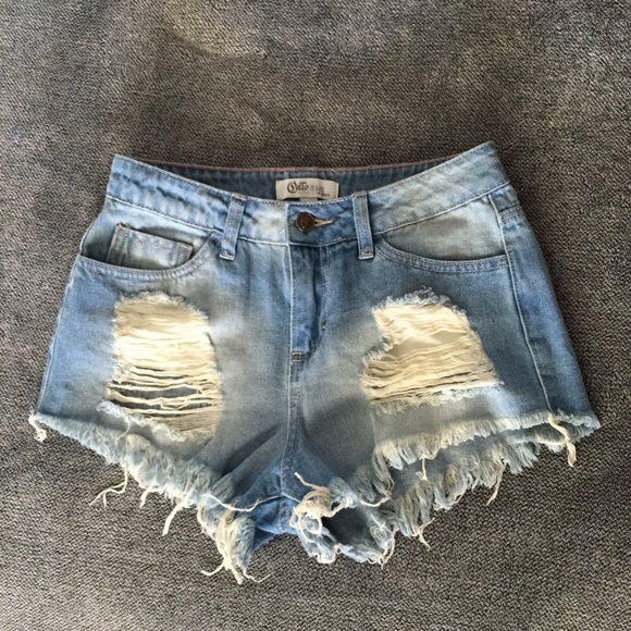 Distressed shorts