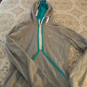 Nike grey/aqua Hoodie