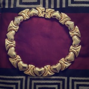 Vintage heart choker necklace