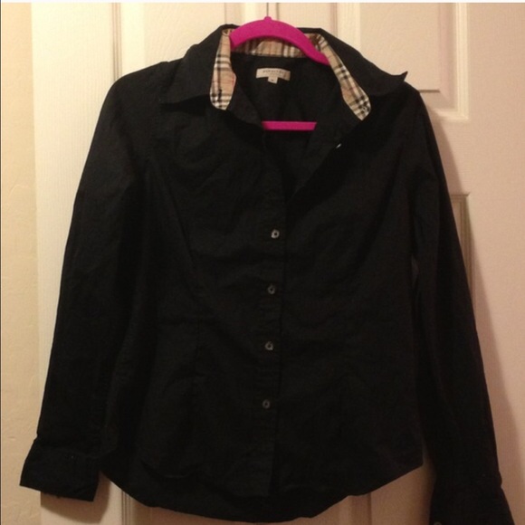 Burberry Tops - Burberry black button up shirt