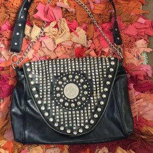 Black studded bag