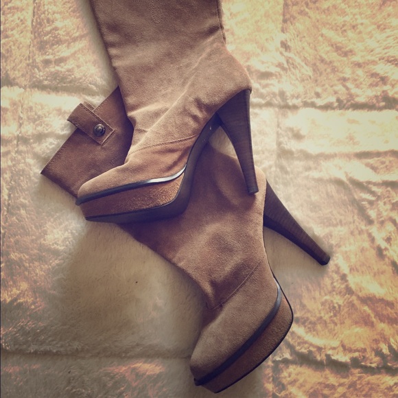 Calvin Klein Beige Suede Boots size 9