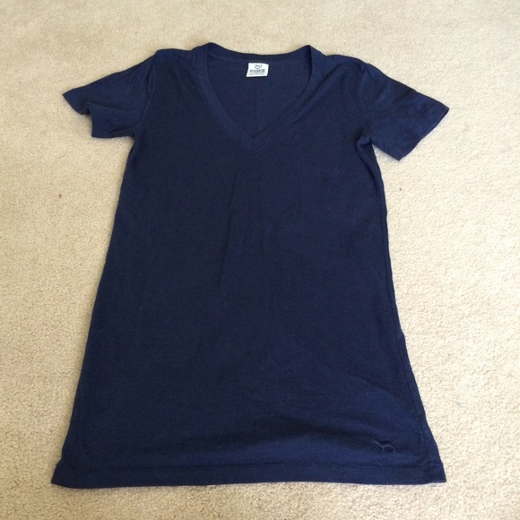 Navy blue PINK v-neck top