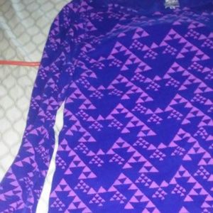 long sleeve aztec print shirt