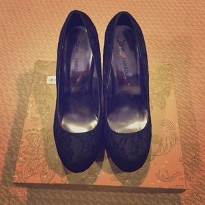 Just Fabulous black lace heels