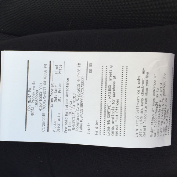 Receipt for @bromanox3