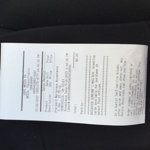 Receipt for @bromanox3