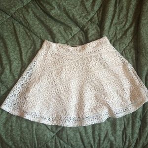 White lace skater skirt from Forever 21