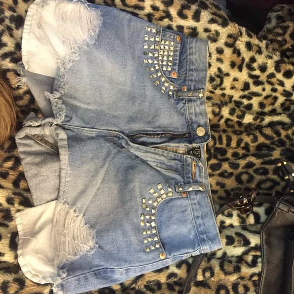 Studded cut off shorts