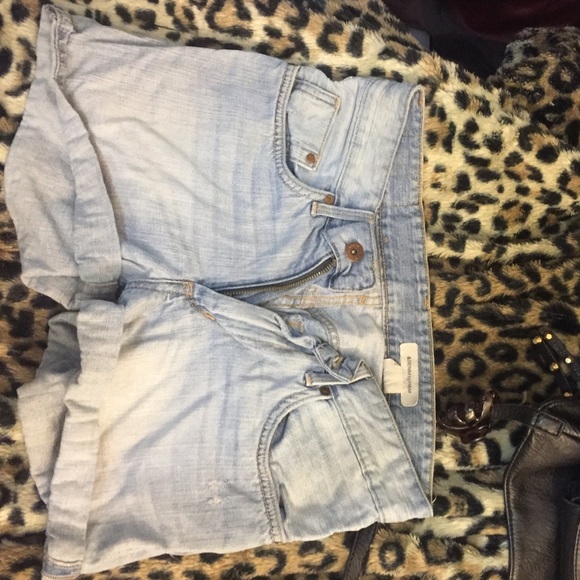 Denim high waisted shorts