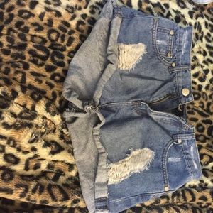 Denim shorts
