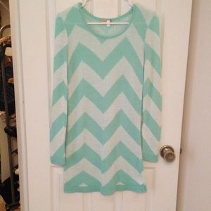 Mint chevron dress