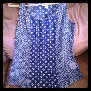 Old Navy Blue Patterned Tank
