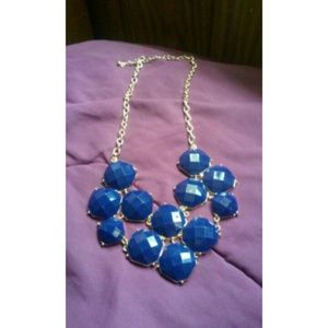 Forever21  navy blue and gold necklace