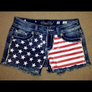 ⭐️Miss Me 4th of July Sequin Shorts!