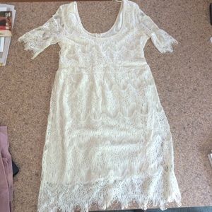 Lace White Dress