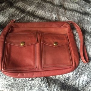 Real leather handbag