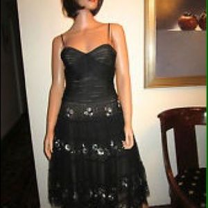 BCBG Max Azria Black tulle cocktail dress XS
