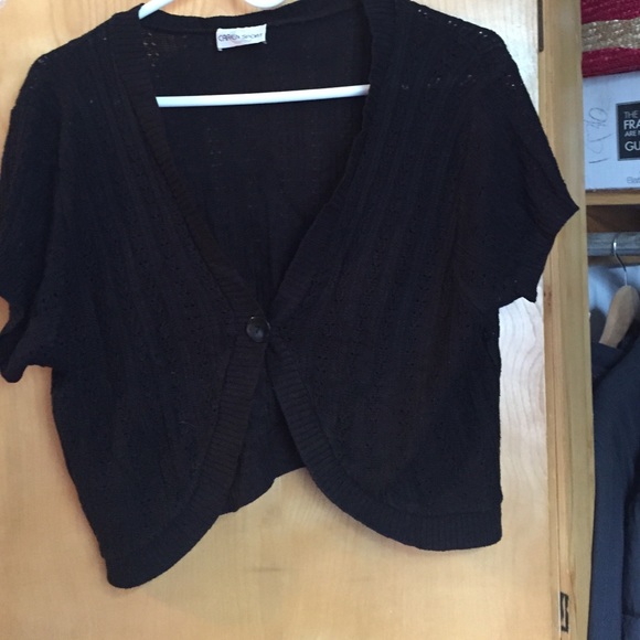 Black short cardigan