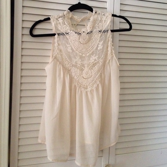 Cute ivory sheer top