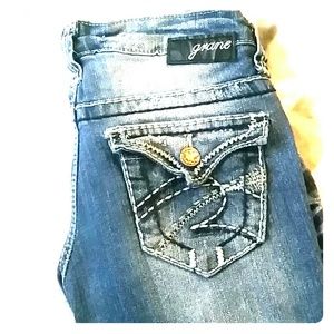 Faded look skinny jeans sz 1