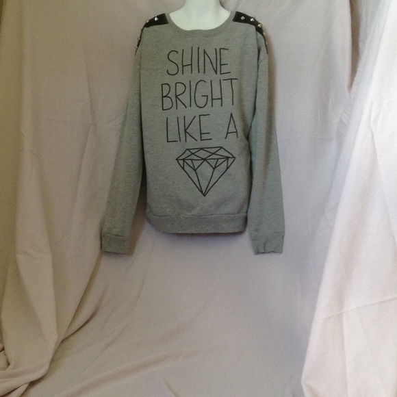 Studded Sweater. "SHINE BRIGHT LIKE A DIAMOND"
