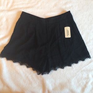 Black lace shorts