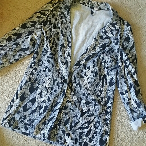 Cheetah black and white blazer
