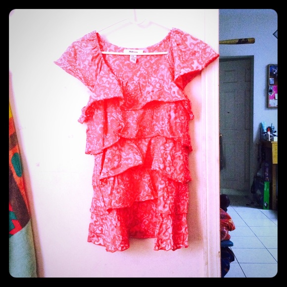 Coral Ruffle T