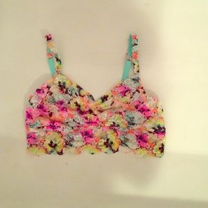 Beautiful neon floral bralette!