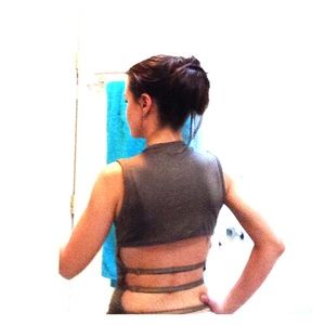 Tank with open/strappy back